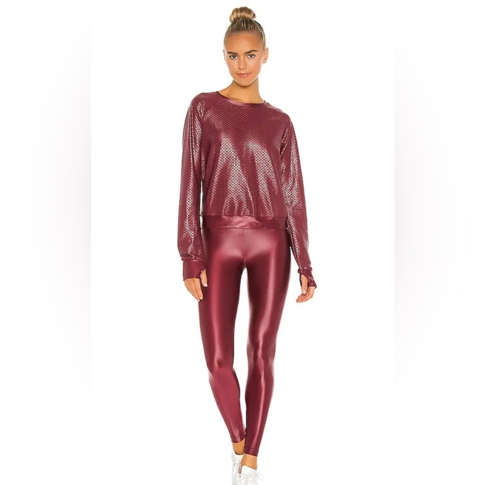 Koral Lustrous High-Rise Leggings in Ruby